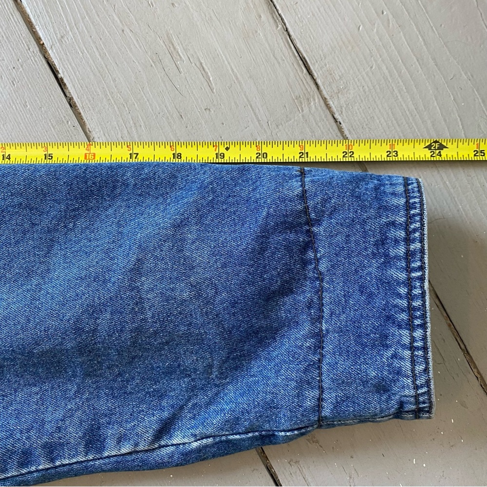 Vintage Dunbrooke Flannel Lined Denim Chore Barn Hunting Coat Corduroy Cotton - Picture 11 of 13